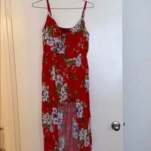 Romper with attached skirt